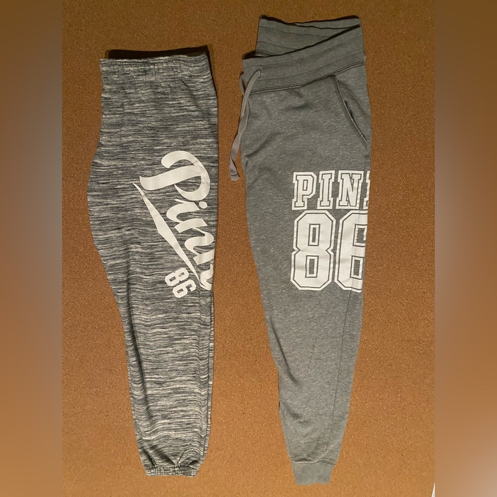 2 FOR 1 Victoria's Secret PINK Gray Sweatpants Bundle Lot
